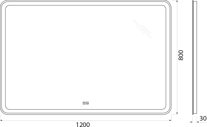 Зеркало BelBagno Marino 120х80 с подсветкой, подогревом  SPC-MAR-1200-800-LED-TCH-WARM - 8