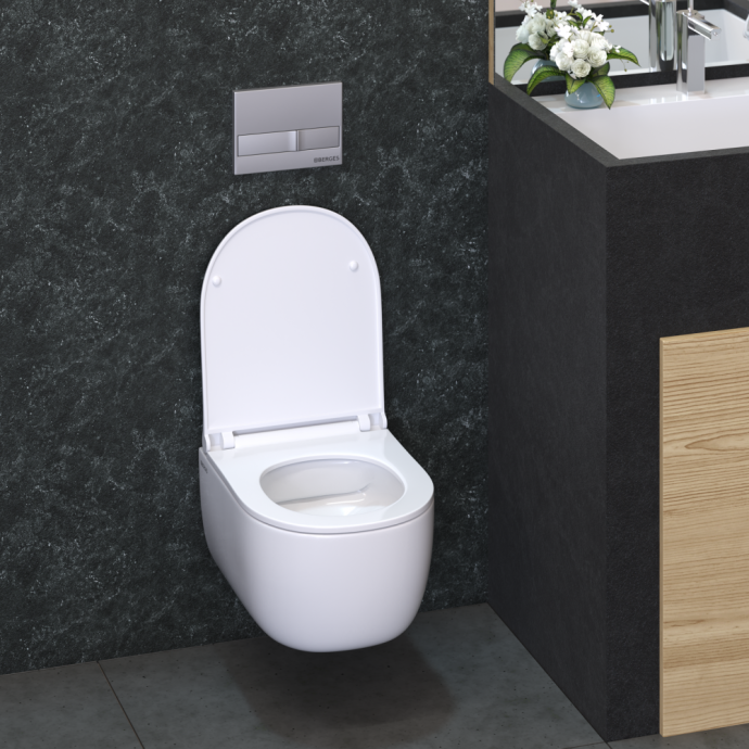 Кнопка смыва Berges Wasserhaus Novum L2 хром, матовый 040012 - 2