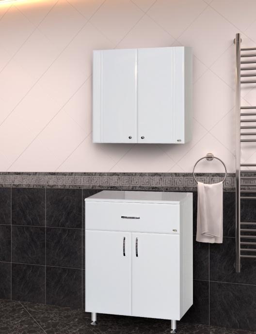 Тумба Misty Люси 60 с бельевой корзиной Э-Люс07060-011Бк - 1