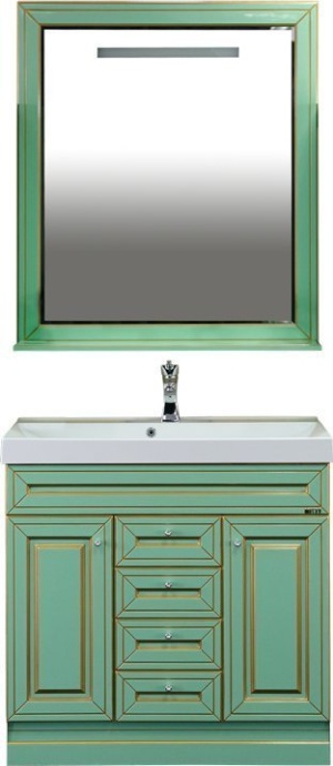 Зеркало Misty Vena 75 салатовое, патина Л-Вен02075-073 - 2