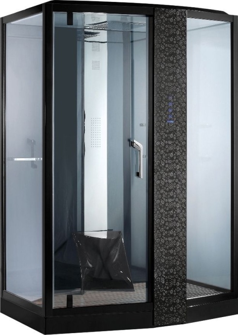 Душевая кабина Orans SR-89102RS черная, с баней 89102RB - 0