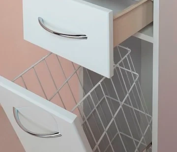 Шкаф-пенал Onika Модерн 40 L с бельевой козиной, белый  404009 - 3