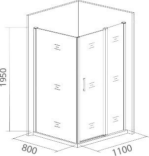 Душевой уголок Good Door Antares WTW+SP 110х80х195 см - 3