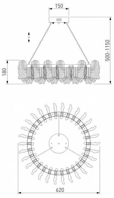 Подвесной светильник Bogate's Farfalla 90374/1 - 4