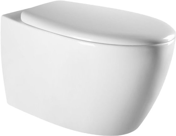 Унитаз подвесной Art&Max Imola безободковый, с микролифтом - 0