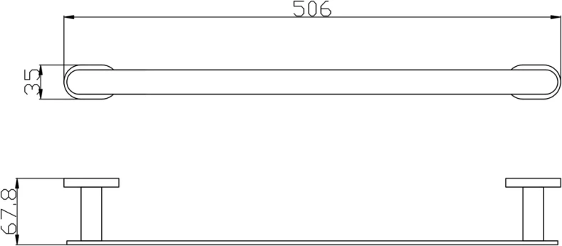 Полотенцедержатель Rav Slezak Yukon черный - золото YUA0701/50CMATZ - 1