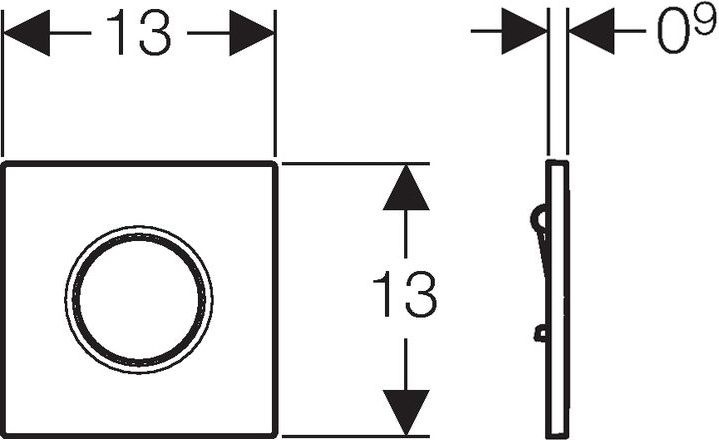 Ручной пневмопривод смыва Geberit Sigma 01 116.011.11.5 - 2