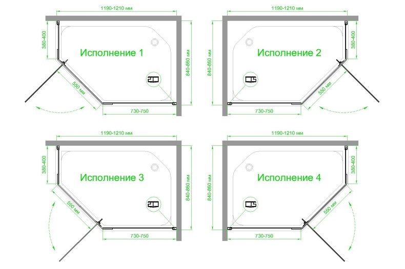 Душевой уголок Royal Bath TR 85х120 профиль белый стекло прозрачное RB1285TR-T - 3