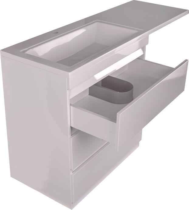 Тумба для комплекта Style Line Даллас 140 люкс, белая СС-00002221 - 5