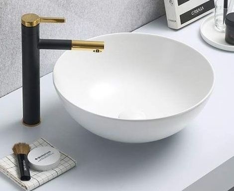 Раковина накладная CeramaLux N 41.5 см белый матовый  104MW - 0