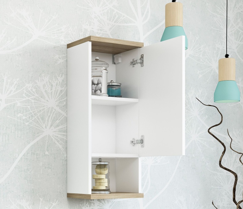 Шкаф Sanflor Ингрид 30 швейцарский вяз, белый C03691 - 2