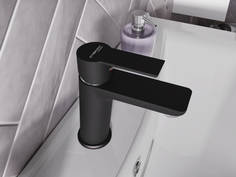 Смеситель для раковины STWORKI by Damixa Хельсинки HFHS02130 черный - 2