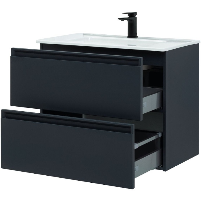 Тумба с раковиной Allen Brau Eclipse 80 черный матовый 1.E1002.AM - 4