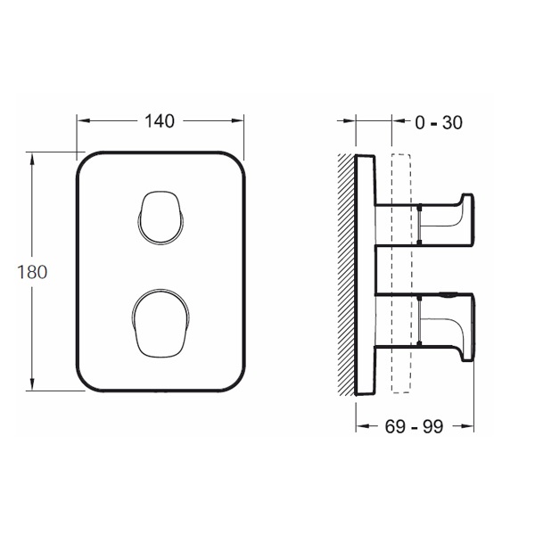 Смеситель для ванны Jacob Delafon  хром  E98726-CP=E75385-CP - 1