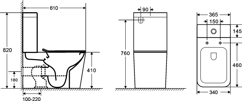 Унитаз-компакт Weltwasser WW SK Gelbach 001 ST GL-WT безободковый с микролифтом белый  10000006090 - 3