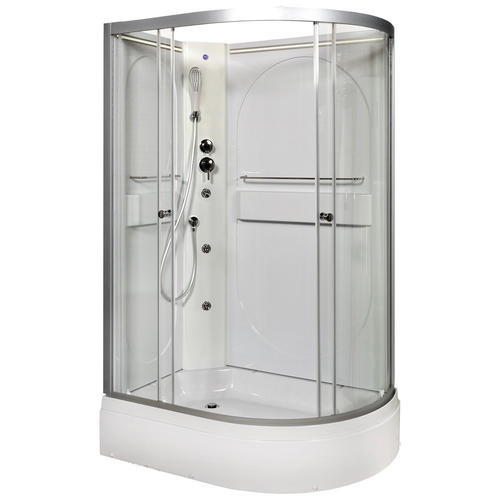 Душевая кабина Deto L 120х80 с гидромассажем, хром  L520LNLED+GM - 0