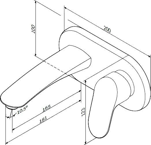 Смеситель AM.PM Like F8072200 С ВНУТРЕННЕЙ ЧАСТЬЮ, для раковины - 7