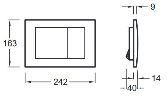 Кнопка смыва Jacob Delafon хром E4325-CP - 1