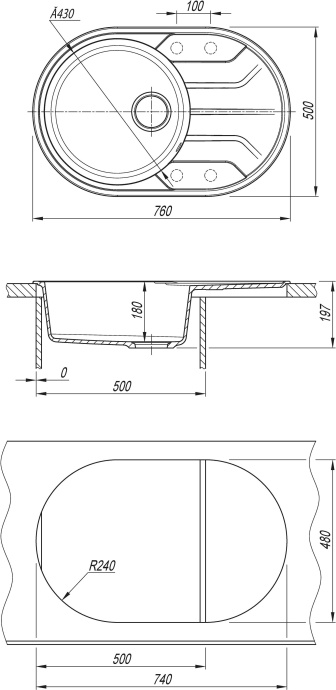 Мойка Лиана 760, латте СМс 29.020.C0760.403 - 3