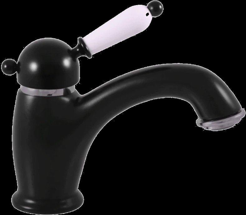 Смеситель для раковины Rav Slezak Labe черный матовый - хром L526.5CMATC - 0