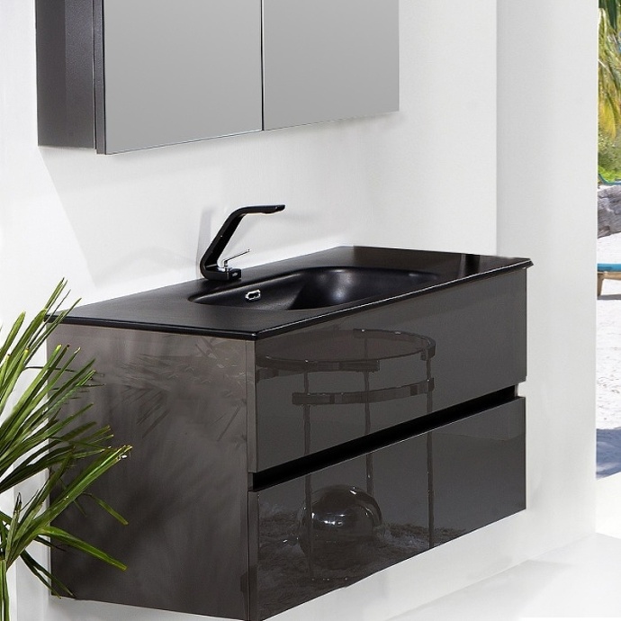 Тумба под раковину Armadi Art Vallessi 80 черный глянец 837-080-A glossy - 2