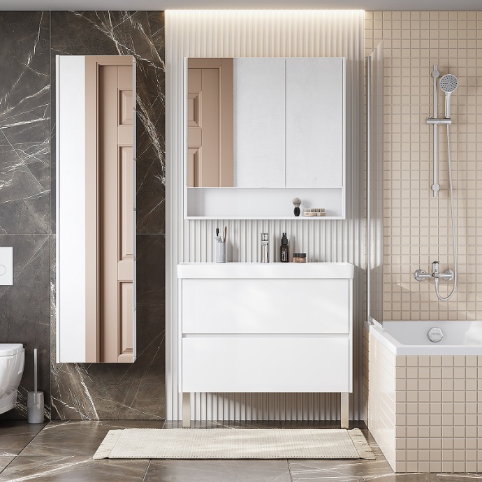 Тумба с раковиной Aquaton Сканди 90 белый 1A2519K0SD010 - 5