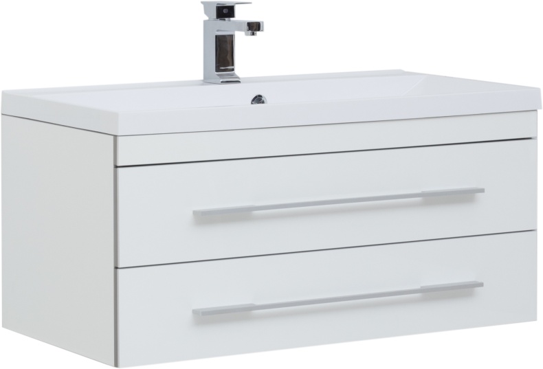 Тумба с раковиной Aquanet Верона 90 подвесная белая - 1