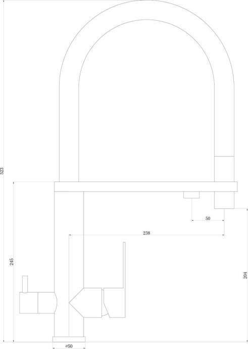 Смеситель Swedbe Selene Plus 8441 для кухонной мойки - 3