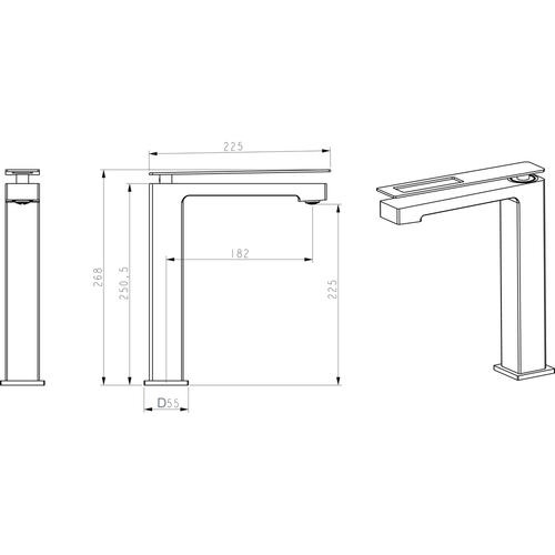 Смеситель для раковины Boheme Q золото 142-GG.2 - 1