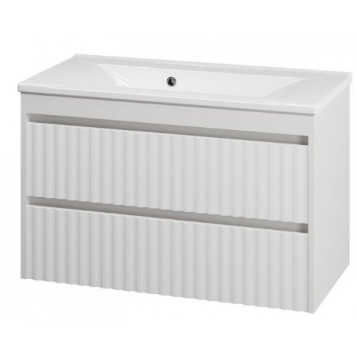 Тумба под раковину Brevita Balaton 90 белый  BAL-06090-01-01П2Я - 3