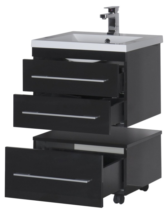Тумба Aquanet Нота 58 подкатная, черная 00170731 - 10