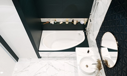 248573000 ванна акриловая CORFU ассиметричная левая /160х90/ (белый) - 3