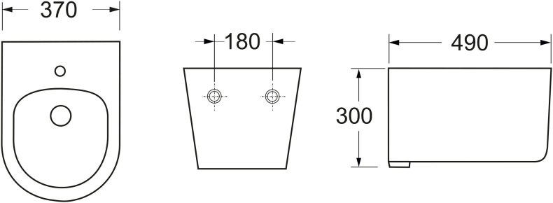 Биде подвесное Ceramica Nova Moments CN3004 - 6