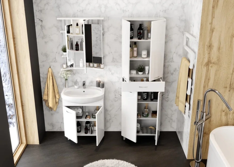 Зеркало-шкаф Onika Валерия 65 белый  206505 - 4