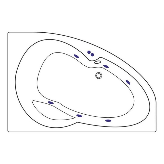 Ванна акриловая Excellent Newa Soft R 160х95 с гидромассажем белый - хром WAEX.NEP16.SOFT.CR - 4