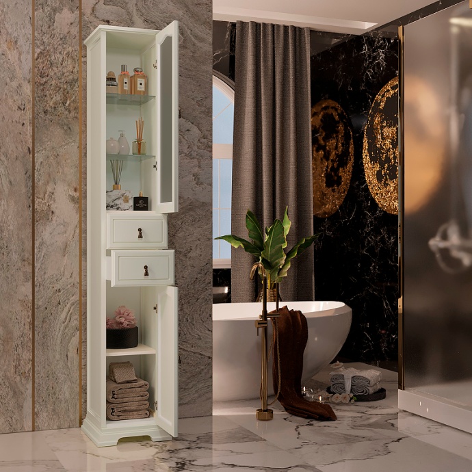 Шкаф-пенал Opadiris Риспекто 30 правый слоновая кость 00-00005831 - 1