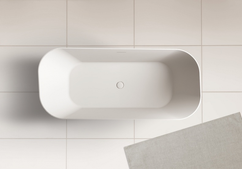 Ванна из искусственного камня Abber Stein 170х75 белый матовый AS9609 - 2