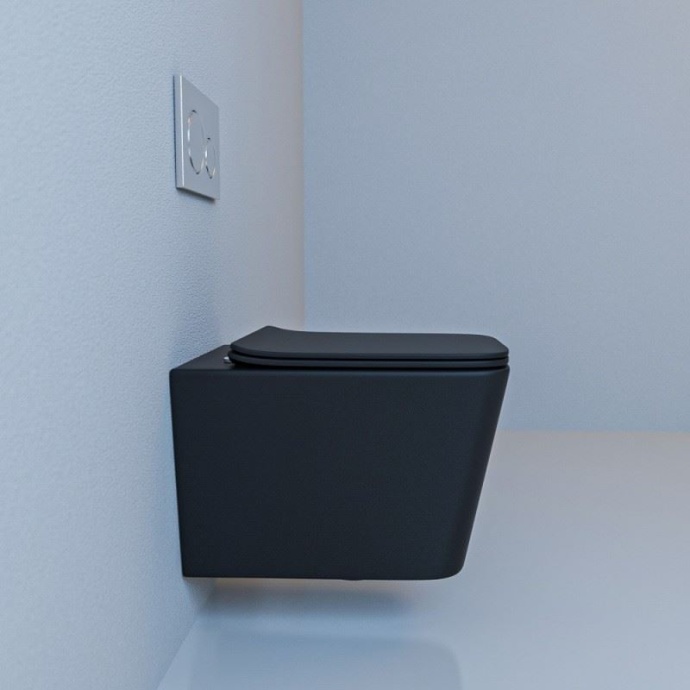 Унитаз подвесной Esbano Gartez с сиденьем микролифт, черный  ESUPGARTBM - 2