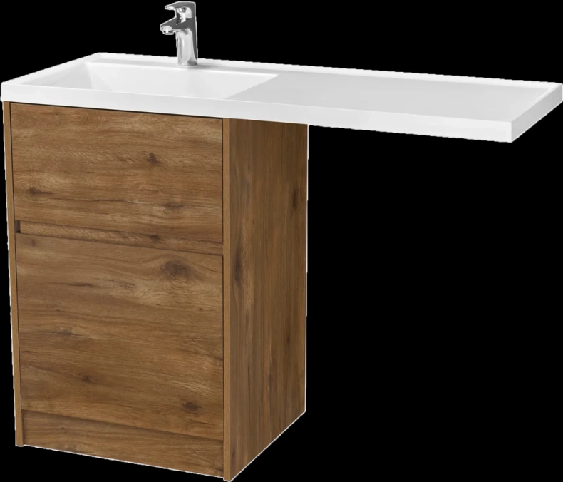 Тумба с раковиной Aquaton Лондри 60 светлое дерево 1A2669K1LHDR0 - 0