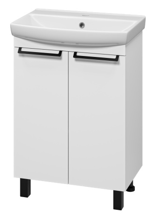 Тумба с раковиной Misty Клермонт 60 белая матовая УТ000015434 - 0