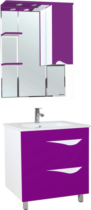 Зеркало-шкаф Bellezza Эйфория 80 R фиолетовый 4619113001413 - 1