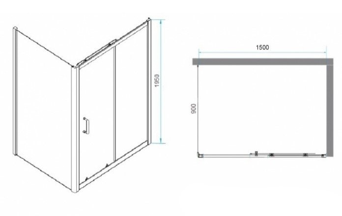Душевой уголок RGW Passage PA-74B 150x90 профиль черный стекло прозрачное 410874159-14 - 2
