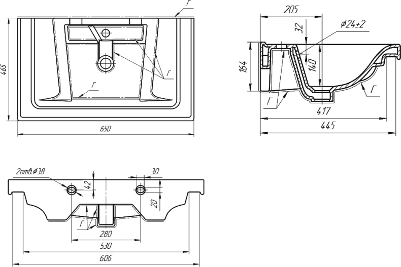 Мебельная раковина Dreja MyJoys Гармония 65 640214 - 10