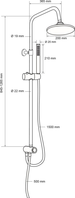 Душевая стойка Aquanet Practic R AF100-70-R-C 243318 - 4