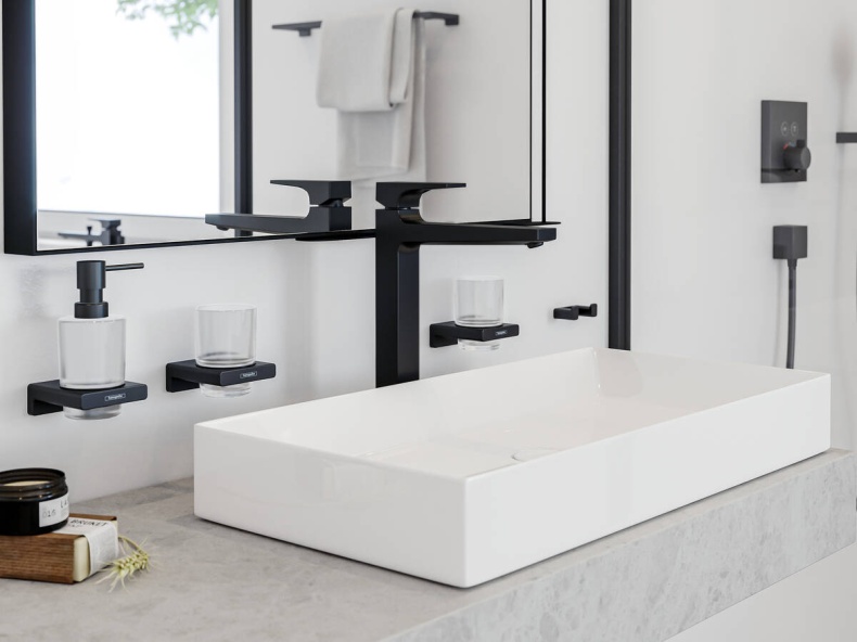 Крючок двойной Hansgrohe AddStoris черный матовый 41755670 - 2
