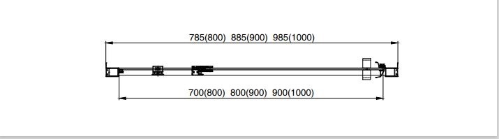AQ ARI PI 10020BL Душевая дверь, распашная 1000x2000 профиль черный, стекло прозрачное - 4