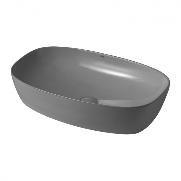 Раковина накладная Abber Rechteck 60.5х39 серый матовый AC2206MG - 0