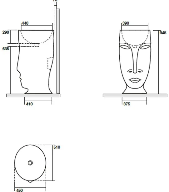 Раковина Kerasan Artwork Moloсo 474031 45 см, черная матовая - 4