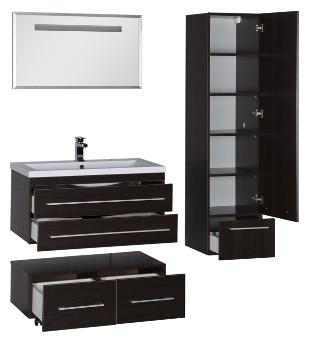 Тумба Aquanet Нота 90 подкатная венге 00170748 - 27