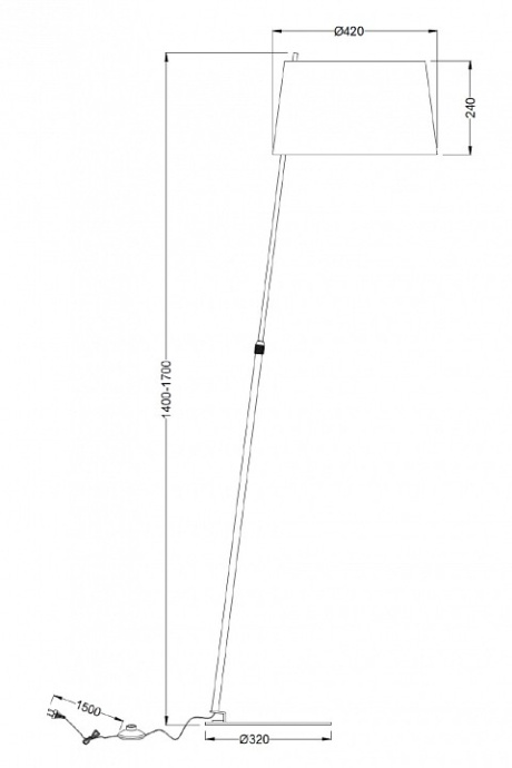 Торшер Maytoni Bergamo MOD613FL-01W - 7